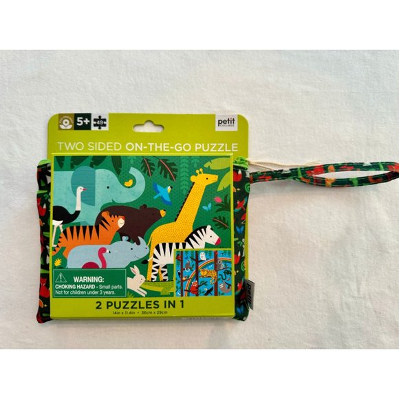 Petit Collage – Two Sided Animal Menagerie On-The-Go Puzzle - Picture 7 of 8